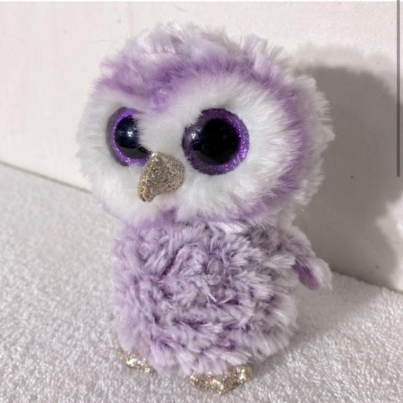 5/$25 Ty TySilk Moonlight Purple Fuzzy Owl Plush Stuffed Animal - Picture 2 of 12